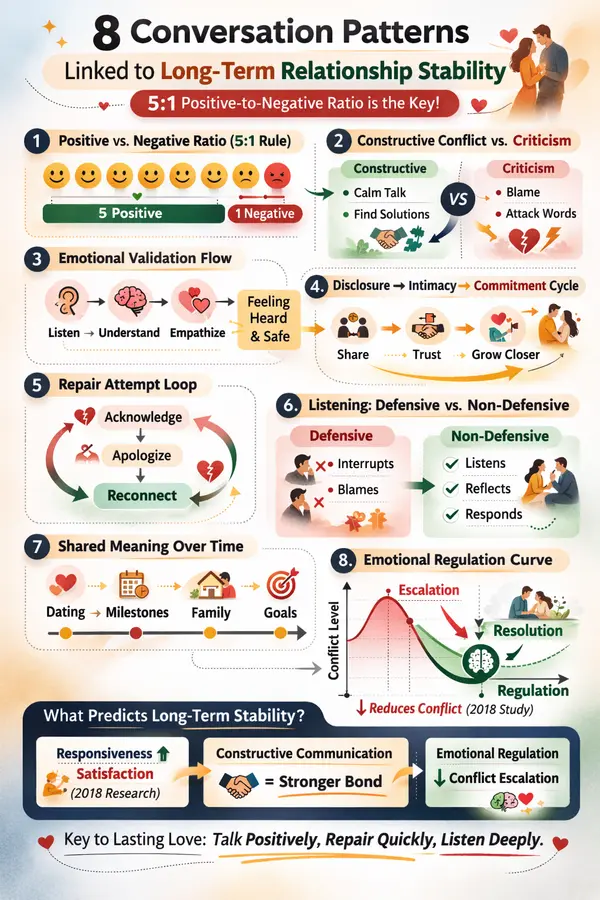8 Conversation Patterns Linked to Long-Term Relationship Stability