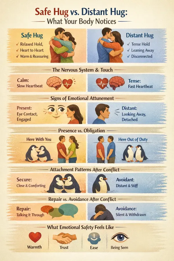 Safe Hug vs. Distant Hug: What Your Body Notices